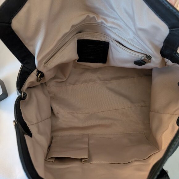 Coach Chelsea Black Pebbled Leather Satchel - Picture 6 of 8